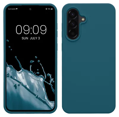 Produktbild von kwmobile Handyhülle für Samsung Galaxy A56 5G Hülle - Case Silikon - Kabelloses Laden - Schutzhülle Cover in Petrol matt
