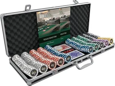 Produktbild von Poker-Spielset mit 300 Stück Pokerchips in Kartonbox