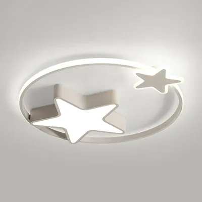 Zdjęcie produktu dla 45cm Lampa sufitowa LED dziecięca Lampa gwiazda z pilotem Lampa sufitowa do pokoju dziecięcego biała