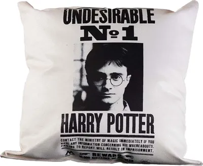 Produktbild von Harry Potter - "Undersirable No 1" Kissen, Polyester CD515 (Einheitsgröße) (Schwarz/Weiß)