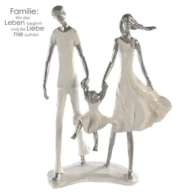 Obrázok produktu pre Casablanca by Gilde Dekoratívna figúrka Socha Family biela, strieborná V. 12 cm,79804