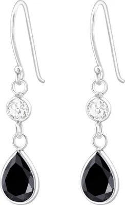 Produktbild von Ohrringe 925 Sterling Silber Ohrhaken Ohrhänger mit Zirkoniatropfen