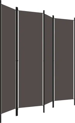 Produktbild von "im Sonderangebot" 4-tlg. Raumteiler Paravent Elegantes Design - Trennwand/Sichtschutz - Anthrazit 200x180 cm DEMöbel 5449924