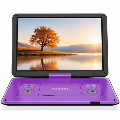 Produktbild von 17,5 Zoll Tragbarer Fernseher mit Integriertem DVD-Player,6 Stunden Wiederaufladbare Batterie, Akku USB-Anschluss TF-Karte Sync TV/Projektor Bildschir