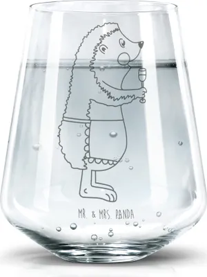 Produktbild von Mr. & Mrs. Panda Glas Igel Wein - Transparent - Geschenk, Tumbler, Lustige Sprüche, Weinliebhaber, Wasserglas, Becherglas, Trinkglas, Weinglas, Rotwein, Spruch, Weißwein