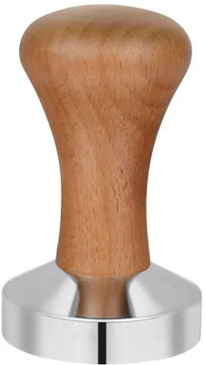 Produktbild von Espresso Tamper 51mm Edelstahl dunkelbraun Holzgriff