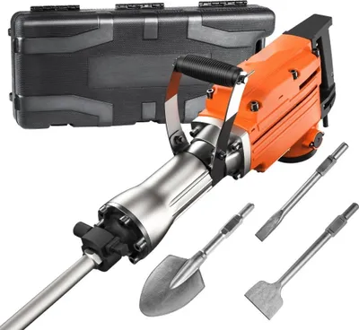 Zdjęcie produktu dla Wysokowydajny młot do betonu - Młot wyburzeniowy - Młot udarowy - Młot udarowy 2200 W - 6 dłut - Młot udarowy