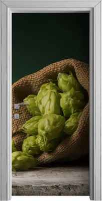 Produktbild von Tür Selbstklebende 90x210 cm Türfolie Türtapete Klebefolie -  Fass Bier und Hopfen