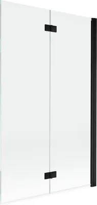 Produktbild von Mexen Mist Duschtrennwand, 2-flügelig, rechts, 110 x 150 cm, transparent, schwarz - 8A9-110-002-70-00-P