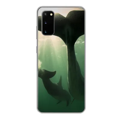 Produktbild von MuchoWow® Handyhülle Schutzhülle Hülle für Samsung Galaxy S20 Delfin - Wasser - Blau Silikon Softcase Handy Hülle - Bild