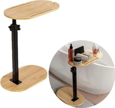 Produktbild von Beweglich und Versenkbar Beistelltisch C-förmiger Tisch Badezimmer Regal