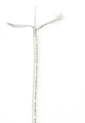 Image de Câble coaxial à double blindage, 10 m, PVC, blanc