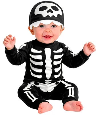 Image de Costume de bébé squelette, taille 98 cm / 1-2 ans