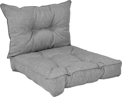 Produktbild von POKAR Loungekissen Sitzkissen Sitzauflagen Stuhl Stuhlkissen für Stuhl, Farbe:Grau, Size:2er Set (60x60 + 60x40)