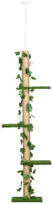 Productafbeelding van PawHut Kraboom, krabpaal voor katten, tot aan het plafond, 202-242 cm, hoogte verstelbaar