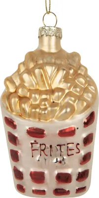 Immagine prodotto di Ciondolo natalizio Clayre & Eef 6x3x10 cm in vetro bianco
