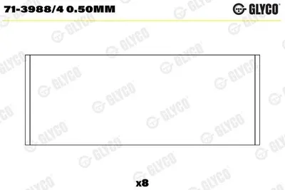 Obrázok produktu pre Kľukový čap GLYCO 71-3988/4 0,50 mm