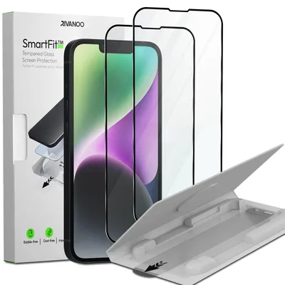 Zdjęcie produktu dla 2-pak iPhone 14 Szkło ochronne na ekran - Szkło hartowane | [Automatyczna instalacja] - Bez bąbelków