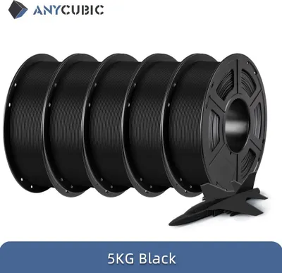 Produktbild von PLA Filament - Durchmesser 1,75 mm 3D-Drucker Filament - 5 kg - Für FDM - Umweltfreundlich - Schwarz