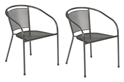 Produktbild von Merxx Gartensessel Delos, stapelbar, 2er Set - Aluminiumgeflecht