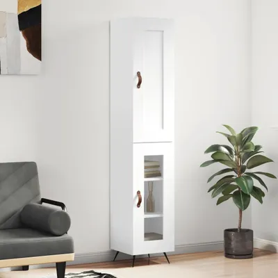 Produktbild von vidaXL Highboard Weiß 34,5x34x180 cm Holzwerkstoff