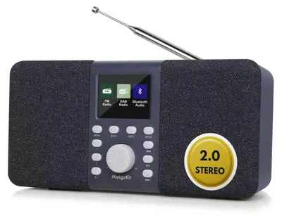Immagine prodotto di Radio DAB portatile - Bluetooth - Display TFT a colori - Grigio scuro - Stereo, FM, sveglia
