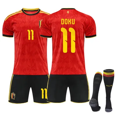 Obrázek produktu pro No name no number Koszulka reprezentacji Belgii na Mistrzostwa Świata 2026 dla dzieci i dorosłych Rozmiar:26
