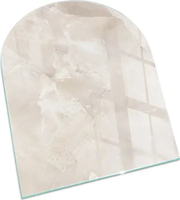 Produktbild von Natürliches Marmormuster – Glasbodenplatte für – Kaminofen – Kaminplatte Glas – Schutzglas – Funkenschutzplatte –Glasbodenplatte Feuerfeste – Hitzeschutzplatte – Bodenschutz aus Glas – 80x70 cm
