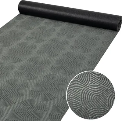 Produktbild von Küchenläufer Velora Teppich Läufer hochwertig Velours Wellen Anthrazit 50x300cm