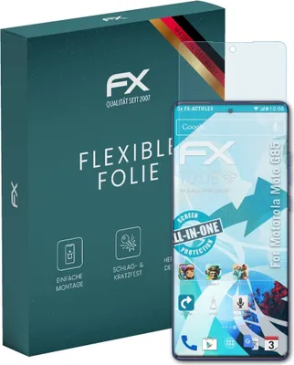 Produktbild von atFoliX FX-ActiFleX 3x Schutzfolie kompatibel mit Motorola Moto G85 Folie