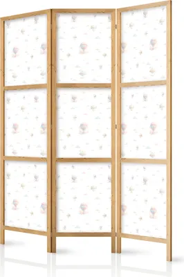 Obrázek produktu pro Japonský paraván pro děti 135x172 cm 3-dílný černý