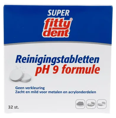 Productafbeelding van Fittydent Gebitsreinigings (32 tabletten)