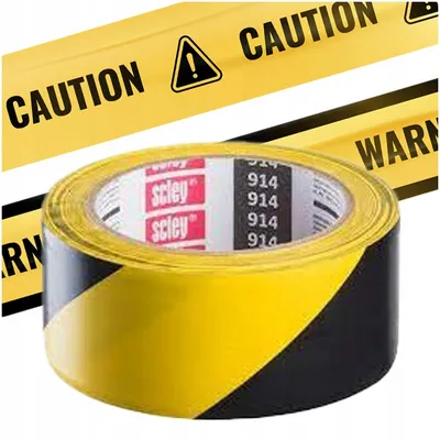 Produktbild von 3M Warnklebeband schwarz-gelb 33m robust, stark