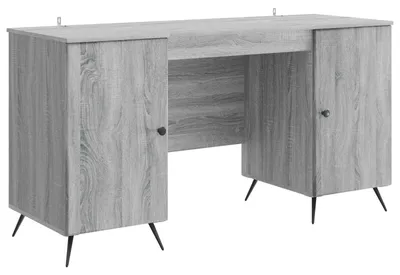 Obrázek produktu pro vidaXL Psací stůl Sonoma, šedý, 142,5 x 50 x 75 cm, dřevotřísková deska