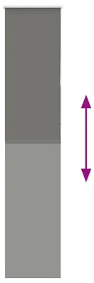 Imagen del producto de Estor Enrollable Opaco gris 45x230 cm Tela Ancho 40,7 cm
