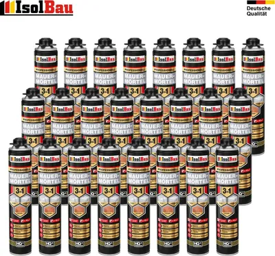 Mauermörtel Pistolenschaum Montageschaum PU-Mauermörtel Klebeschaum 24 x 750ml