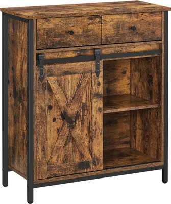 Obrázek produktu pro Komoda VASAGLE, 70 x 30 x 80 cm, se zásuvkou, s posuvnými dvířky
