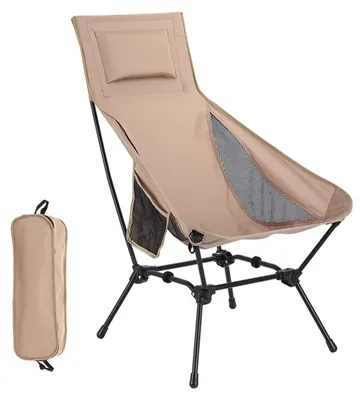 Produktbild von Faltbarer Campingstuhl mit Seitentasche und Höhenverstellung