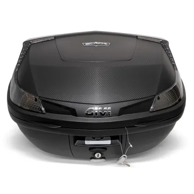 Produktbild von Givi Topcase B47 BLADE Tech Monolock mit Platte in Carbon Optik, 47 Liter, Reflektor Klarglas