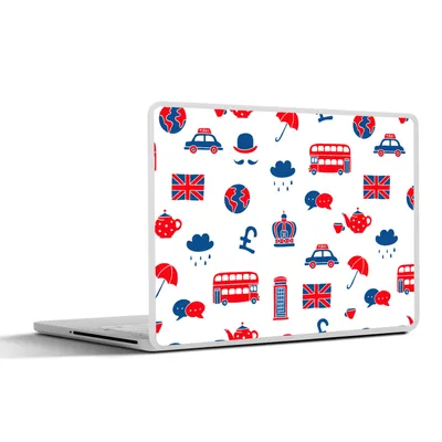 Produktbild von MuchoWow® Laptop Aufkleber Sticker Cover England - Muster - London 25x18 cm - Laptop-Deko