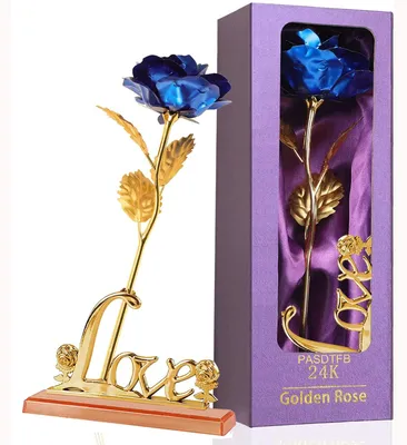 Vergoldete Rose 24K – ewige Rose als Geschenk für Frauen
