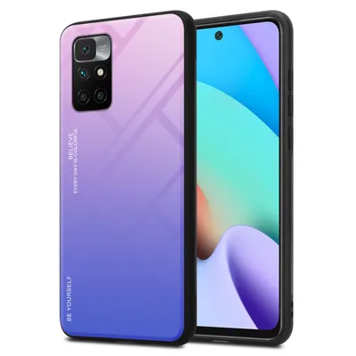 Produktbild von Cadorabo Hülle für Xiaomi RedMi 10 / RedMi NOTE 11 4G Schutz Hülle in Schwarz Handyhülle TPU Etui Cover Case Tempered