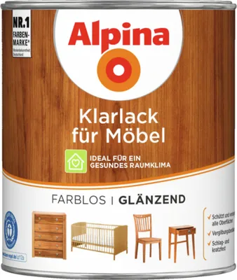 Produktbild von Alpina Klarlack für Möbel 750 ml glänzend