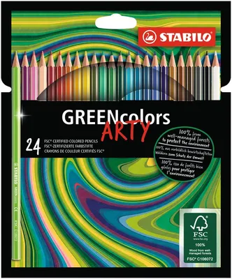 Produktbild von Umweltfreundlicher Buntstift - STABILO GREENcolors - ARTY - 24er Pack - mit 24 verschiedenen Farben