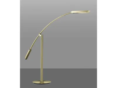 Produktbild von Schwenkbare LED Tischlampe in Messing matt mit TOUCH Dimmer - Schreibischleuchte