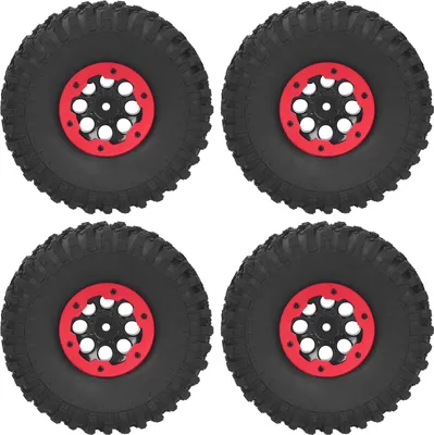 Obrázek produktu pro 4ks RC závodní pneumatiky Nafukovací model auta na dálkové ovládání pro SCX10 TRX4 1.9inRed