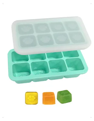 Silikon-Eiswürfelformen Katzenpfote 8 Fächer, blau, 2er-Set