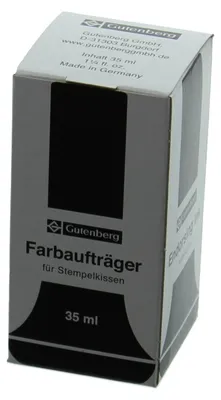 Produktbild von Gutenberg Stempelfarbe ohne Öl, Inhalt 35ml, schwarz