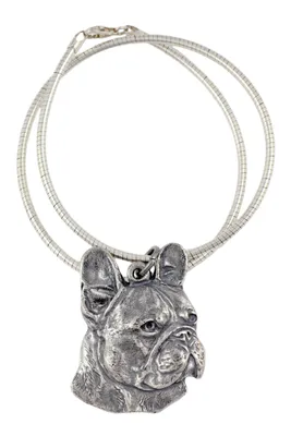 Zdjęcie produktu dla Buldog francuski I - naszyjnik z psem, wyjątkowa biżuteria dla fana psów, unikatowy wisiorek na żmijce marki Art-Dog