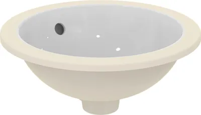 Immagine prodotto di Ideal Standard Connect Lavabo à encastrer par dessous, rond, sans trou pour robinet, avec trop-plein, 380x380x175mm, E505201, E505201